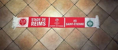 Football Écharpe Stade De Reims 3 V 1 Asse St Étienne Championnat France 2019-20 - Photo 1/2