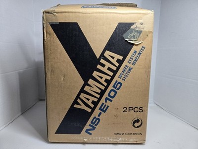 Vintage Yamaha Wall Speakers Black NS-E105 Natural Sound Excellent Condition 