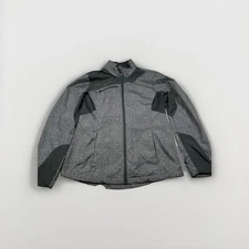 North End Sport Ladies Weather Technology Jacket Small Gray Black Full Zip