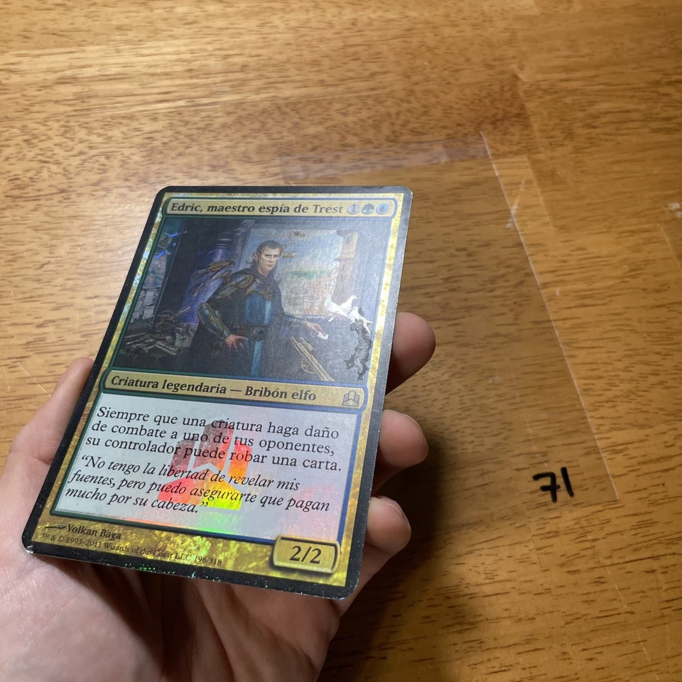 🪞 Edric Spymaster of MTG Commander Promo Oversize maestro espía de Trest Sp L71 - Image 4 of 4