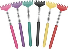 6 Pack Extendable - Portable Telescoping Metal Back Scratchers/Hand Massager wit