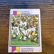 Topps 1973 Norm Snead #515 New York Giants NFL Football Card 1973 Topps Set