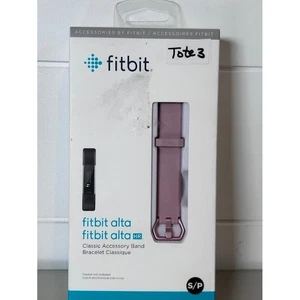 La société Fitbit Alta HR Bracelet de bande d'accessoires classique, petit, remplacement rose