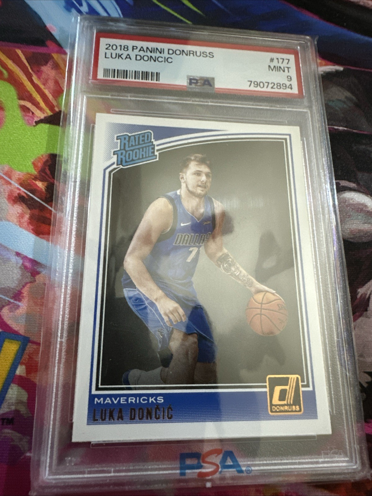 2018 Donruss #177 Luka Doncic Dallas Mavericks RC Rookie PSA 9 MINT