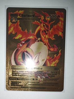 Charizard DX Gold Foil Metal Card 2000 Near Mint Clean Sharp '' Art'' Custom Mint
