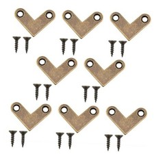 2.7cm/1inch Bronze L Shaped Brass Flat Corner Bracket Accessories Flat Corner