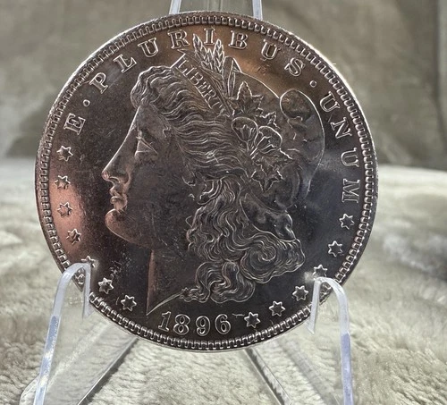 1896 MORGAN SILVER DOLLAR GEM TO GEM SUPERB BU DMPL* #2636