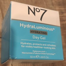 No7 HydraLuminous Hydrating Day Gel Face Moisturizer HA Niacinamide 1.69