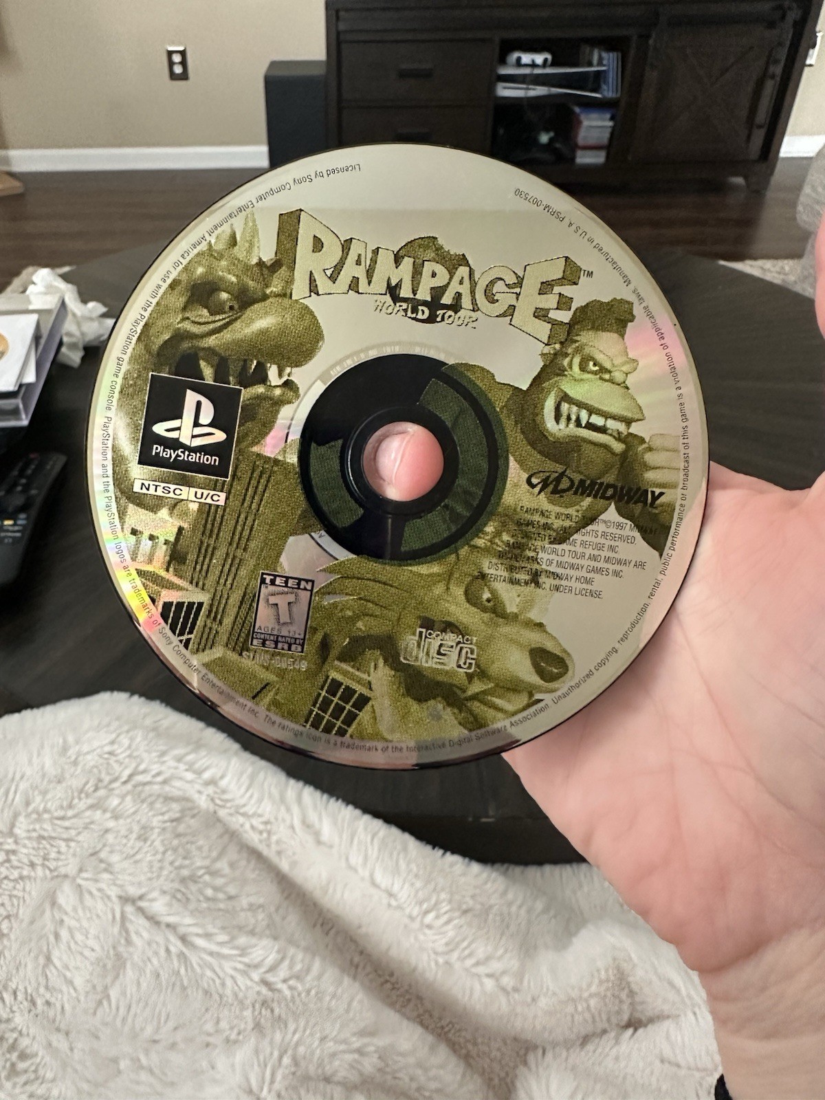 PlayStation 1 PS1 Game Only Rampage World Tour 