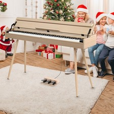 Glarry 88-Key Digital Electric Piano with MIDI,600 Rhythm,800 Timbre 3 Pedals