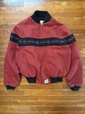 Rare VTG 90s Carhartt Santa Fe JR0456 Southwest Aztec Navajo Clay Jacket XL