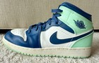 Nike Air Jordan 1 Mid ‘Blue Mint’ Iconic Sneaker Shoe Size 6.5Y US 2021 — photo 9