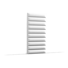 Outwater 9-7/8" x 78-3/4" Primed White Pillow 3D Wall Panel