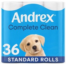 Image of Andrex Complete Clean Toilet Roll 36 Rolls (Previously Andrex Classic Clean