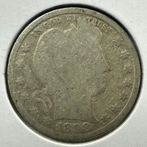1898 25C Barber Quarter, Contains 0.1808oz of SILVER (88277)