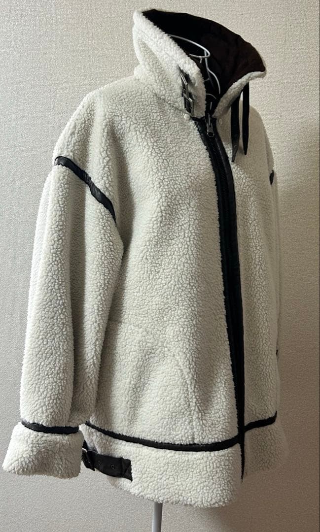 CHICO Reversible Shearling Flight Jacket Removabl… - image 4