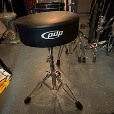 PDP Adjustable Drum Throne Padded/Foam Black Round Seat for Drums