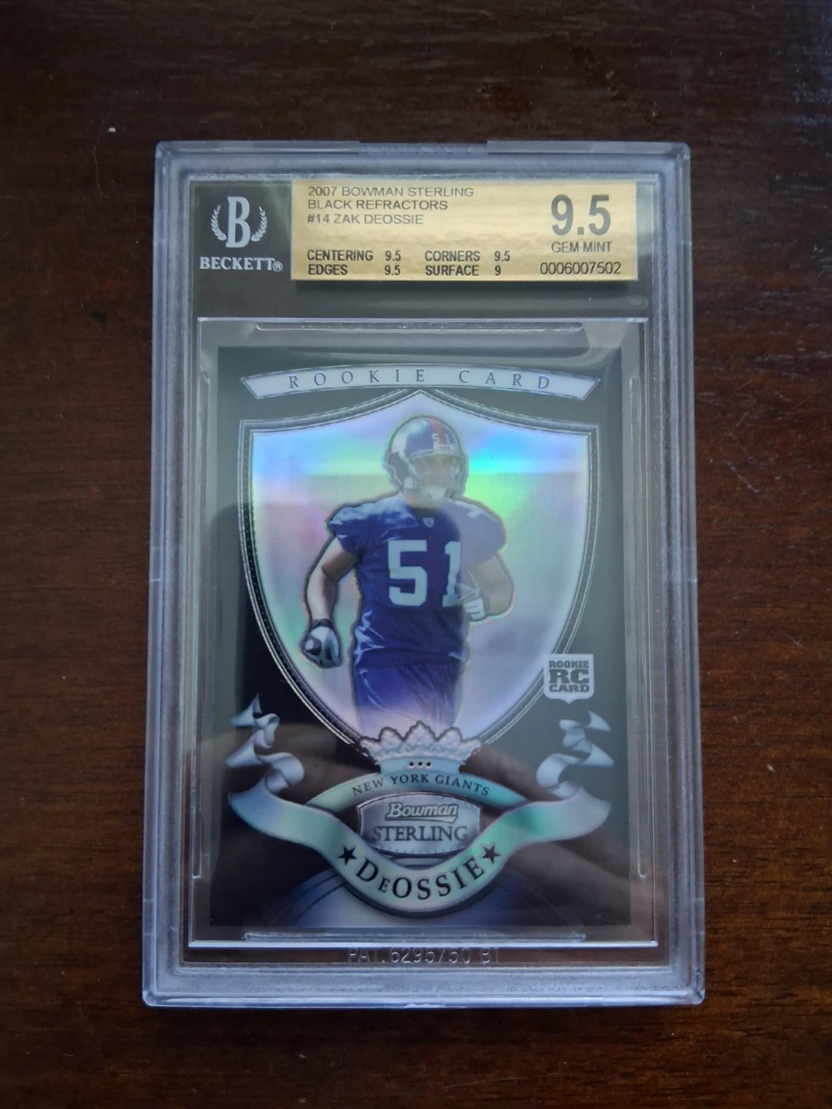 Zak DeOssie Bowman Sterling #14 Black Refractor