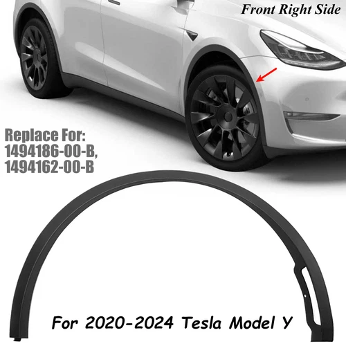 For Tesla Model Y 2020-2024 Front Fender Flare Wheel Arch Molding Right Side