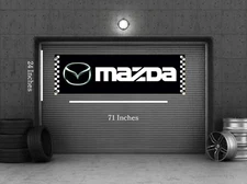 Mazda Racing Banner 71x24 Inches | Garage Wall Decor | Car Enthusiast Gift Sign