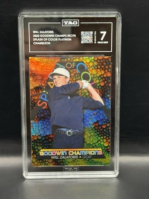2022 Upper Deck Splash Of Color Will Zalatoris Platinum Chameleon #’d 28/49 TAG