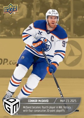 READ! 2024-25 Connor McDavid  Game Dated Moments Gold Parallel /100 EPACKONLY