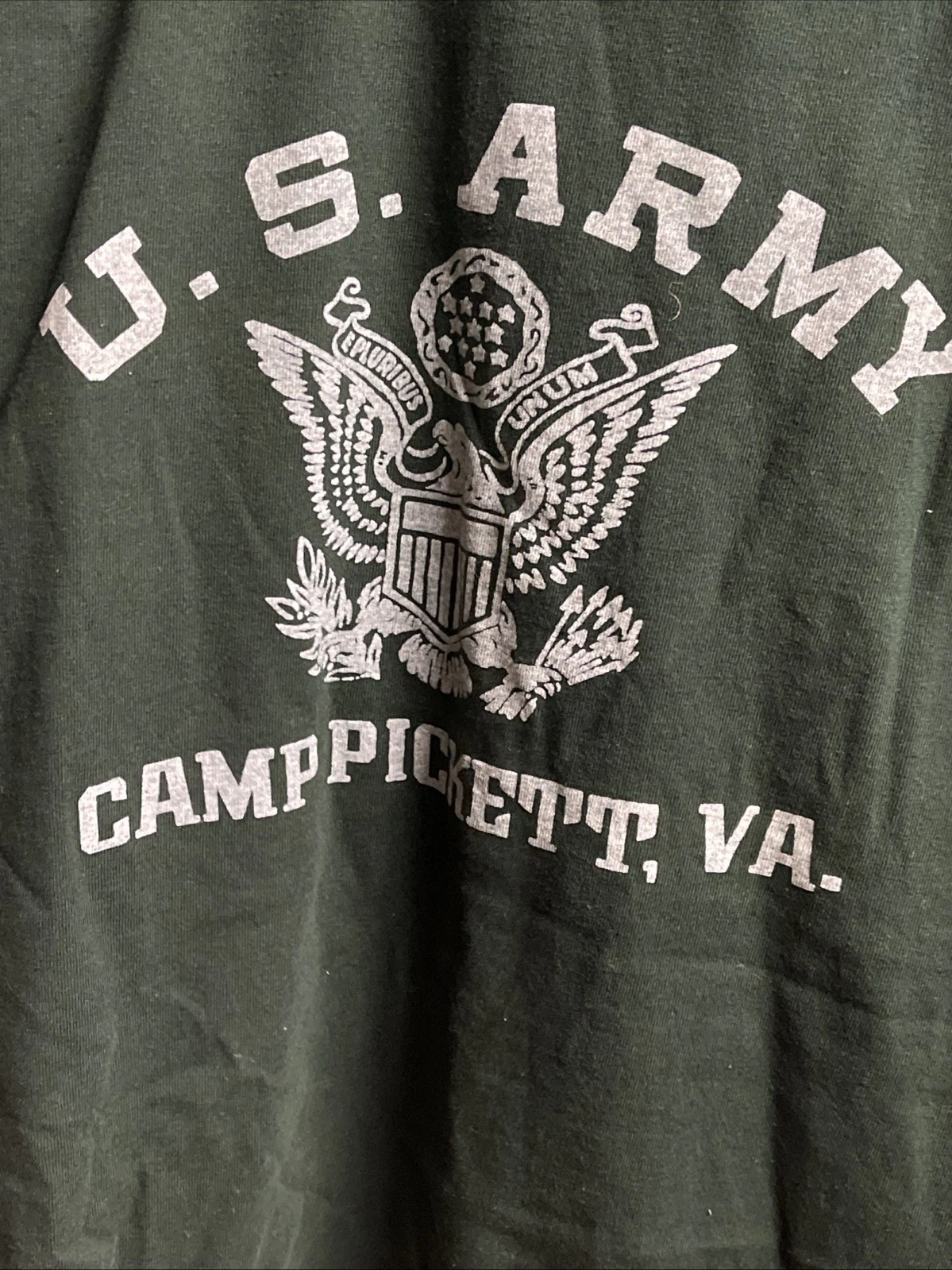 vintage long sleeve t shirt U.s. Army Camp Pickett Va Blackstone Gharly 100%
