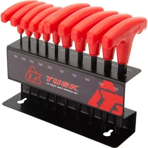 Ensemble de clés à poignées Tusk T 10 Pièces Torx Ensemble de clé Chrome Vanadium acier