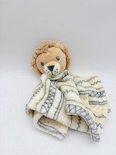 Hudson Baby Lion Lovey Security Blanket Baby Plush Nursery Toy Zig Zag