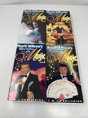 Mark Wilson Video Course In Magic VHS Lot Vol 1-4 COMPLETE L&L Publishing tricks