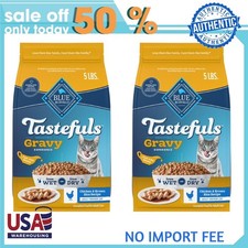 Blue Buffalo Tastefuls Irresistible Gravy Indoor Adult Dry Cat Food Chicke 5lbx2