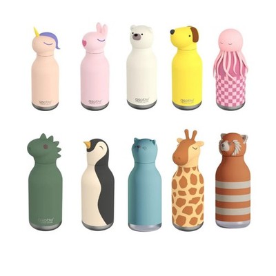 ASOBU THERMOSFLASCHE 460 ML MIT STROHHALM UND TIERKOPF - BEAST BOTTLE