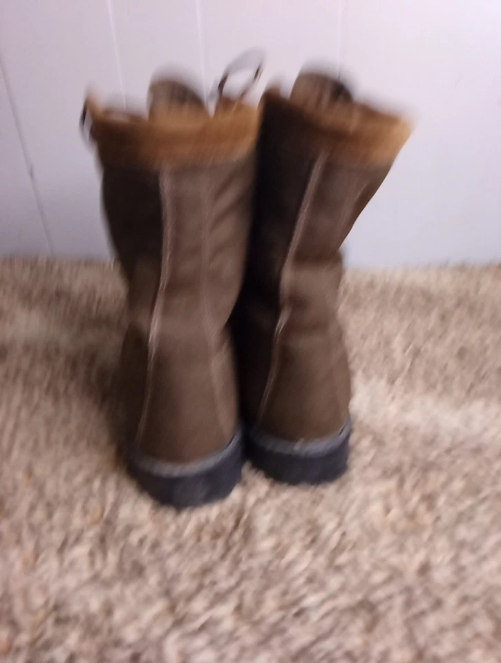 Cabela's Boots Thinsulate Suede & Canvas Mens Size 7.5D - MADE IN USA - Image 4 of 4