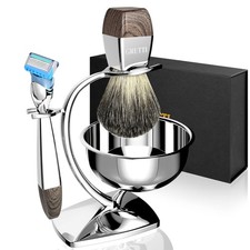 Shaving Kit for Men, 4 in 1 Shaving set Includes Badger Brush, Safety Mens Ra...