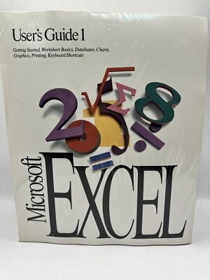 Microsoft Excel Version 4.0 User's Guide 1 & 2 & Floppies 1992