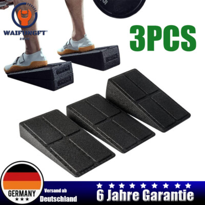 3PCS Squat Wedge Block Verstellbare rutschfeste Kniebeugenrampe Kreuzhebenkeil