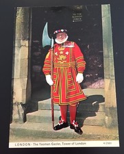 The Yeoman Gaoler Tower Of London Vintage Postcard
