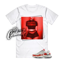 9060 White Red Grey T Shirt Match IS2
