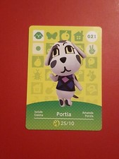 PORTIA ANIMAL CROSSING AMIIBO SERIES 1 CARD #021 TRACKED AU POST geniuine