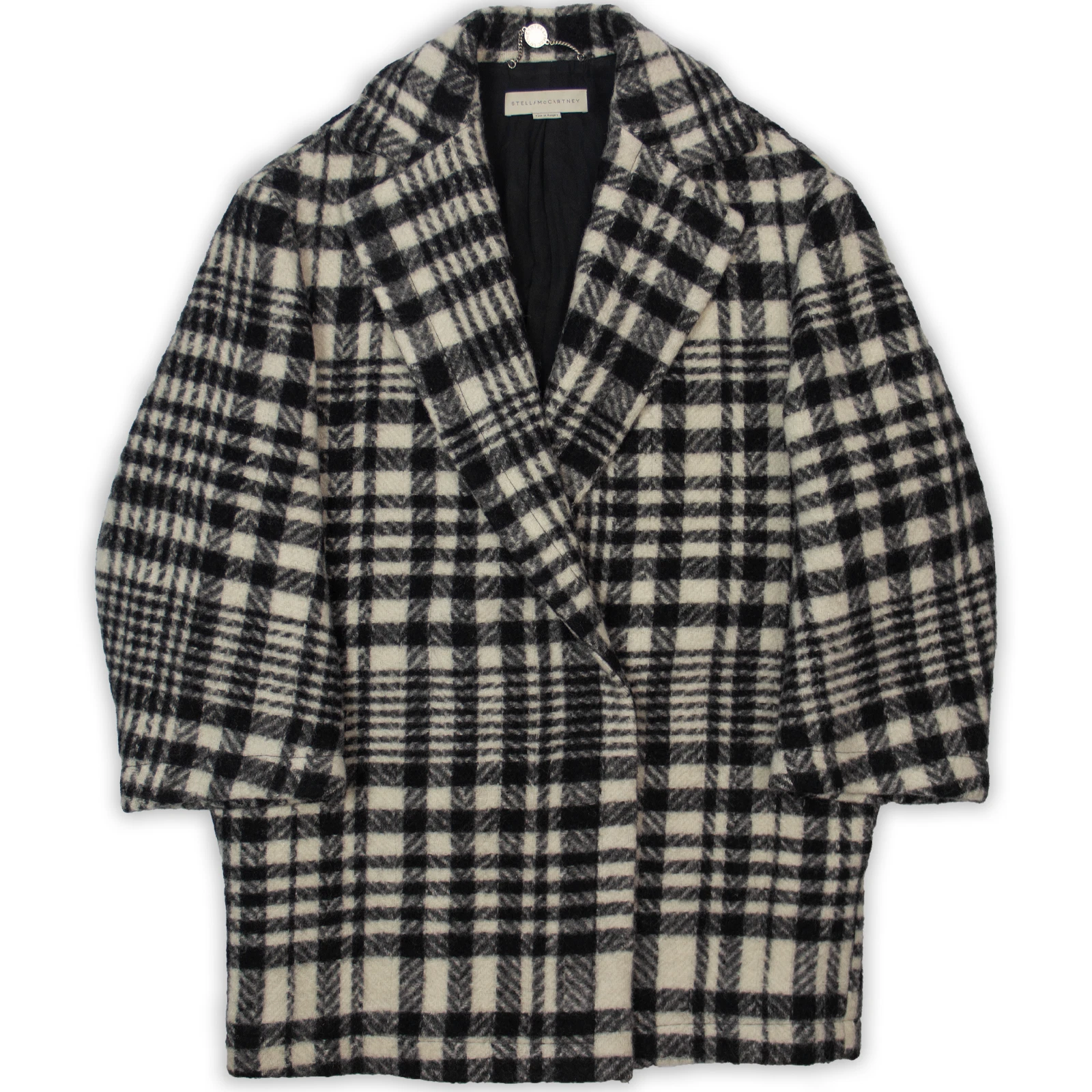 Stella McCartney — $1775 Stella McCartney Wool/Alpaca Oversized Coat/Jacket/Blazer Plaid 40/M-L