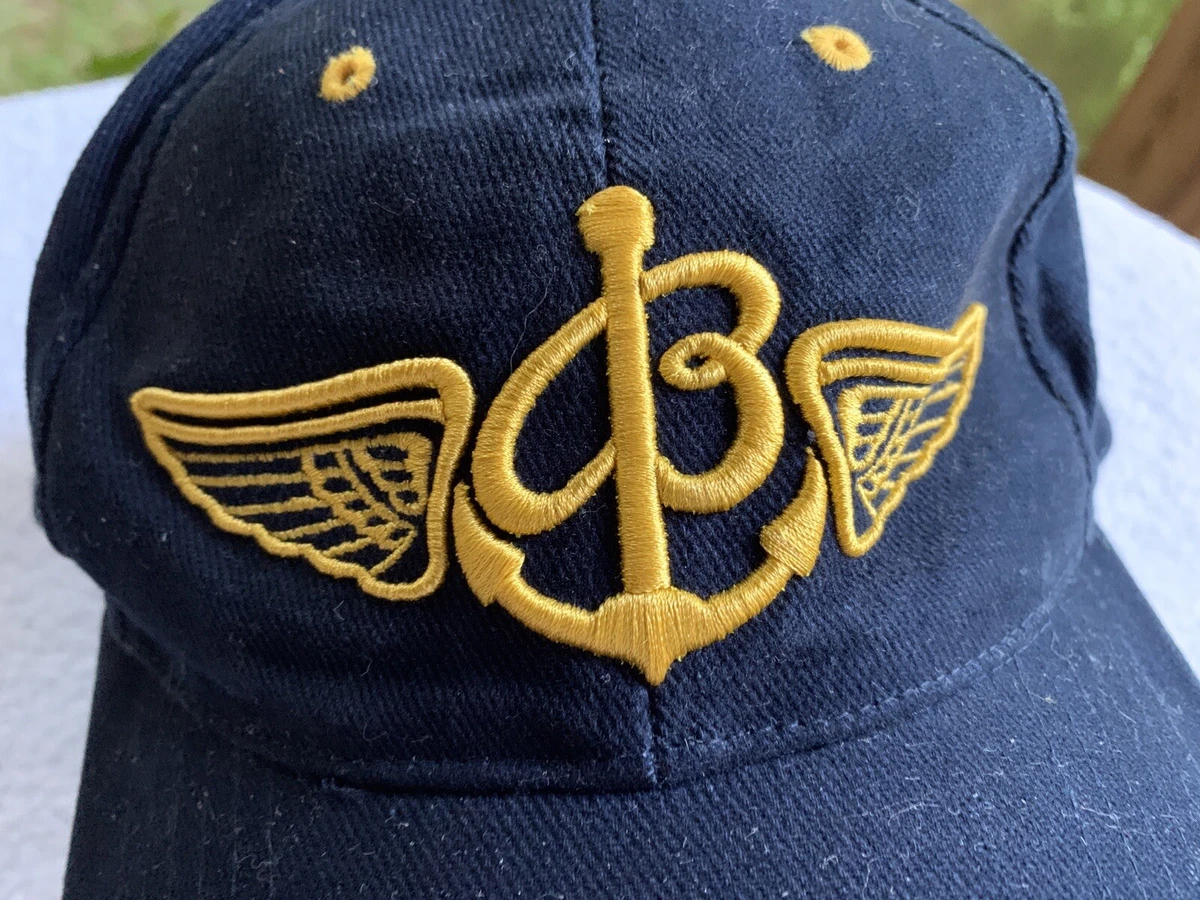 VTG BREITLING Cap Hat Men Strapback Blue Swiss Chronographs