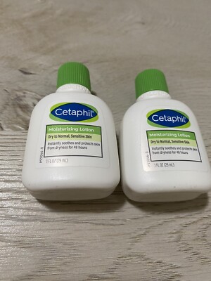 set of 2 new cetaphil moisturizing lotion travel size 1 fl oz each unsealed