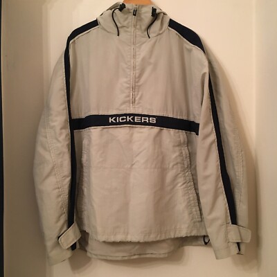 Mens Kickers Jacket Size XL Overhead Hooded Smock Jacket