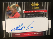 Pittsburgh Pirates ROBBIE GROSSMAN autographed 2008 Razor - Certified #11/199