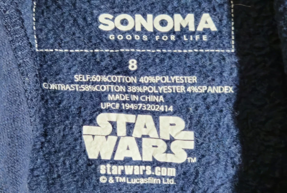 Sudadera con capucha Darth Vader Star Wars Distressed para niños - talla 8, ligeramente usada Foto 4 de 4