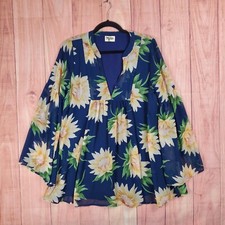 Show Me Your Mumu Womens Mia Tunic Top Sz S Sunflower Dreams Long Sleeve V Neck