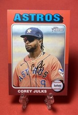 2024 Topps Heritage Corey Julks #47 White Border - Target Red Parallel Astros