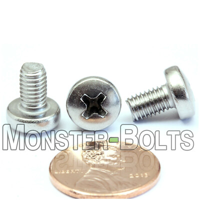 Qty 1,500 - M5 x 8mm DIN 7985A Phillips Pan Machine Screw, A2 Stainless Steel