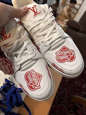 Louis Vuitton Virgil Abloh Nigo LV size 10 White Red LV2 Made