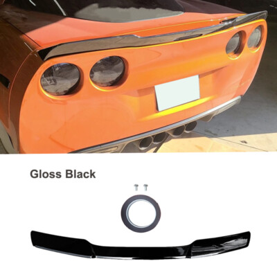 Rear Trunk Spoiler Wing Fits 2005-2012 2013 Corvette C6 ZR1 Glossy Black H Style